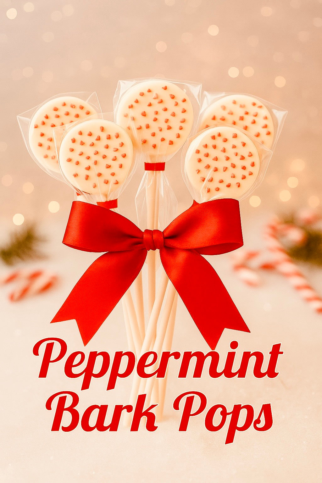 Peppermint Bark Pops Highly Scented Natural Soy Wax Melts (5 count )