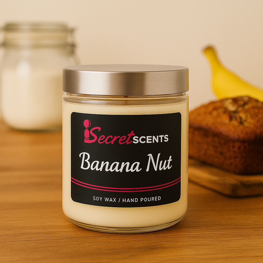 Banana Nut Highly Scented Natural Soy Wax Candle