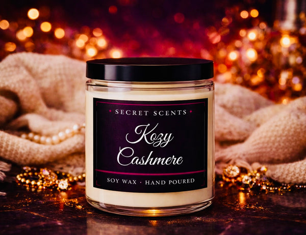 Kozy Cashmere Highly Scented Natural Soy Wax Candle