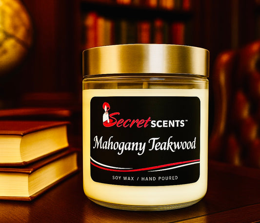 Mahogany Teakwood Highly Scented Natural Soy Wax Candle