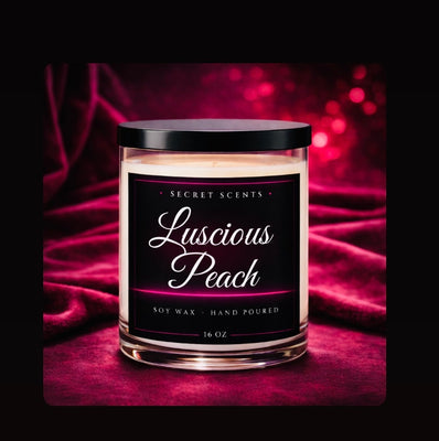 Luscious Peach Highly Scented Natural Soy Wax Candle