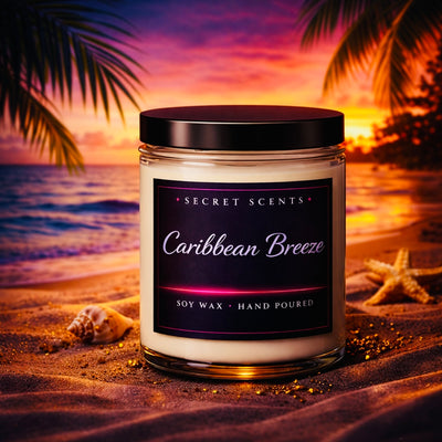Caribbean Breeze Highly Scented Natural Soy Wax Candle