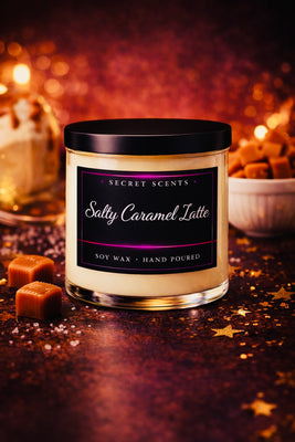 Salty Caramel Latte 16oz. Highly Scented Candle