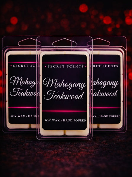 Mahogany Teakwood Highly Scented (3)Pk. Wax Melts