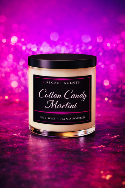 Cotton Candy Martini Highly Scented Natural Soy Wax Candle