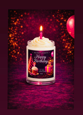Happy Birthday Highly Scented Natural Soy Wax Candle