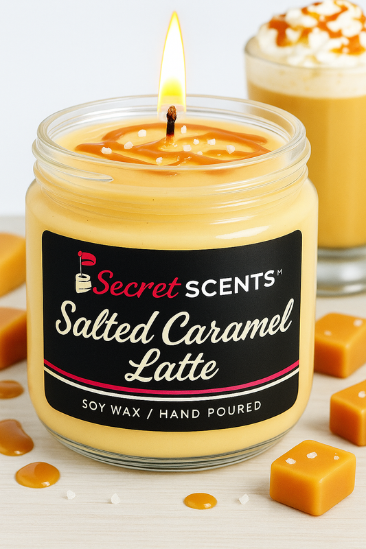 Salted Caramel Latte Highly Scented Candle