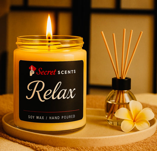 Relax Highly Scented Natural Soy Wax Candle