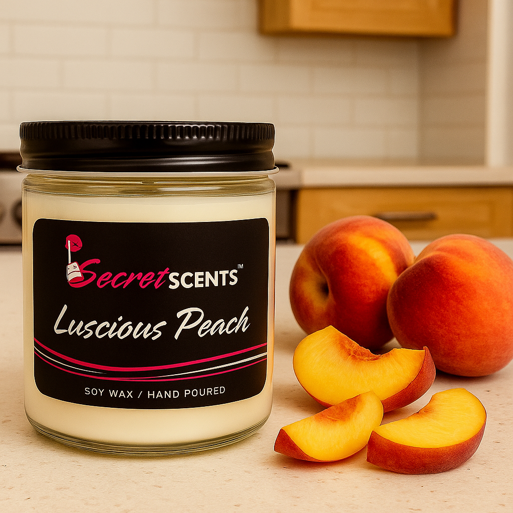 Luscious Peach Highly Scented Natural Soy Wax Candle